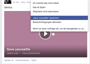 Facebook.com // Post von Kollegin Steph